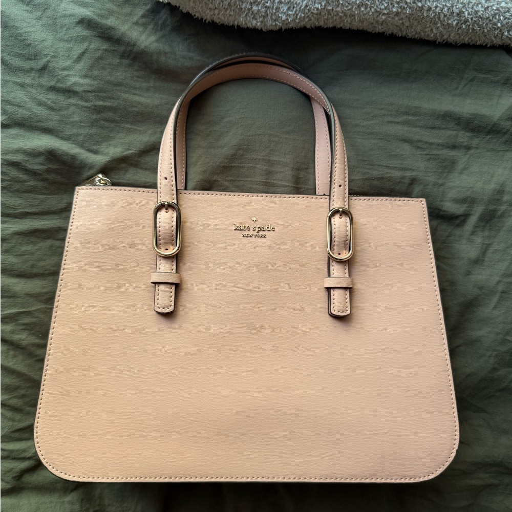 Kate Spade Blush Pink Purse with Gold Accents